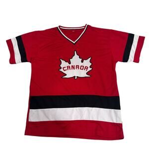 Vintage Canada Hockey Jersey Red Maple Leaf Logo Men’s Size Small